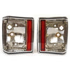 1970-1972 CHEVY CHEVELLE WAGON TAIL LIGHT BEZEL, PAIR, (LH + RH, WITH GASKETS)