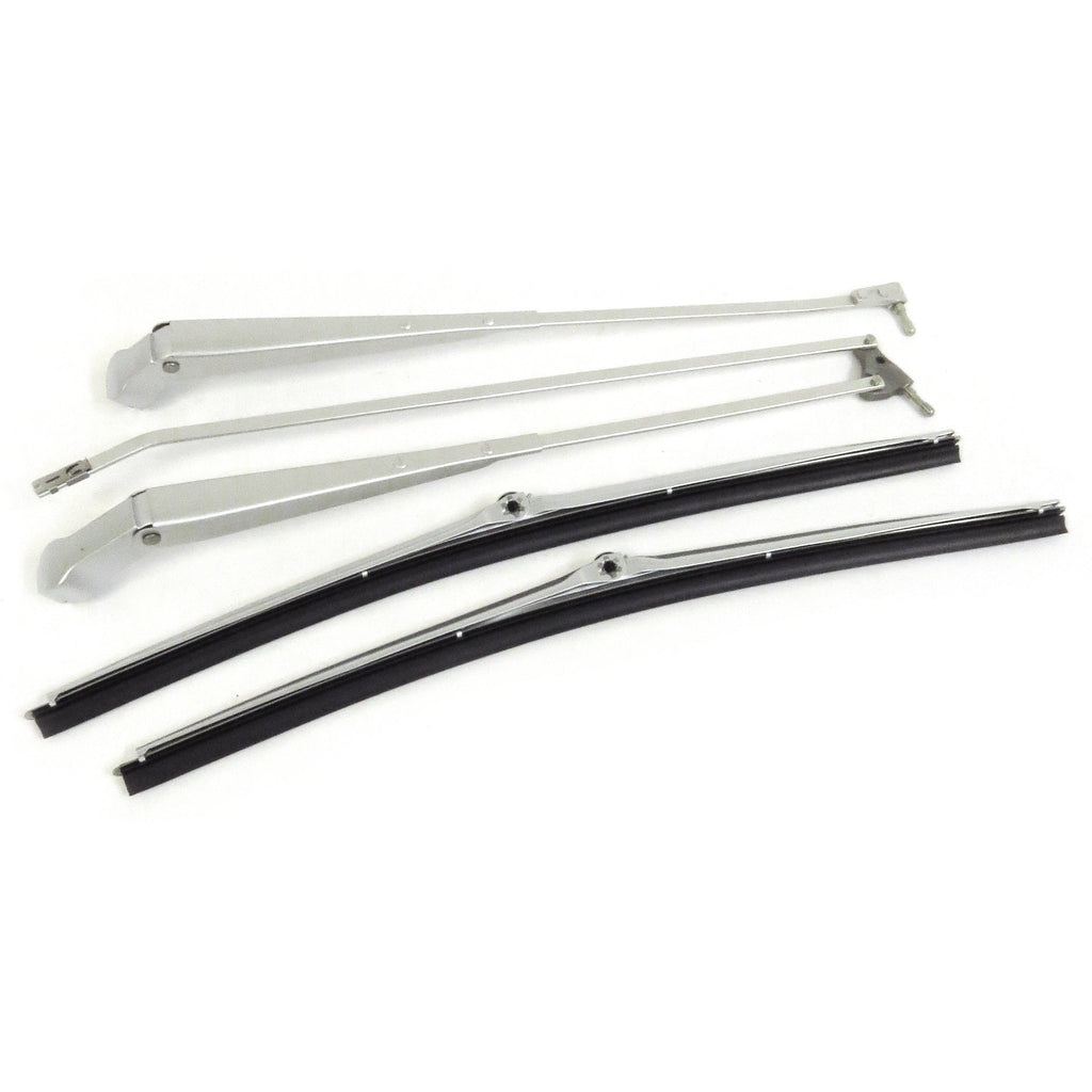 1968-1972 GM A Body BRUSHED WIPER ARMS & BLADES KIT W/HIDDEN ARM STYLE